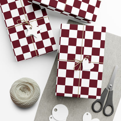 Pomegranate Check Gift Wrap Paper