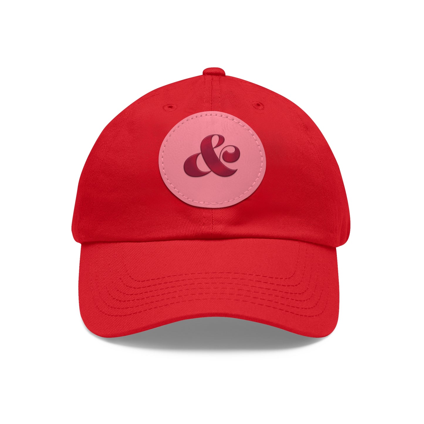 The Red Era Dad Hat with Leather Patch