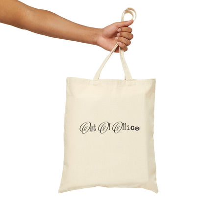 Day Off Dark Cotton Canvas Tote Bag