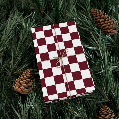 Pomegranate Check Gift Wrap Paper