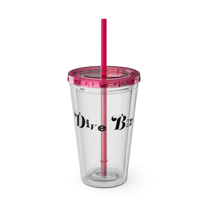 Dive Bar Sunsplash Tumbler with Straw, 16oz