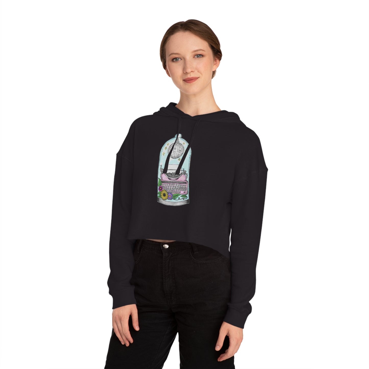 Tortured! At The Disco Women Cropped Hooded Sweatshirt