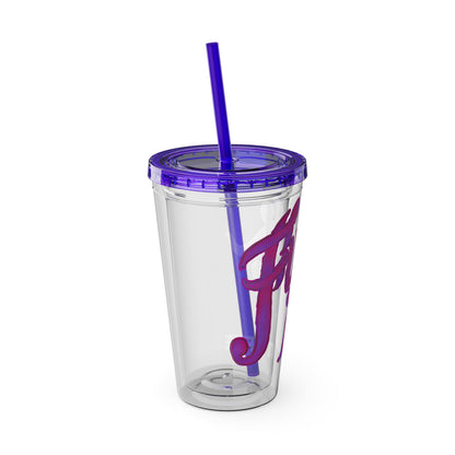 Nihilivvie Sunsplash Tumbler with Straw, 16oz