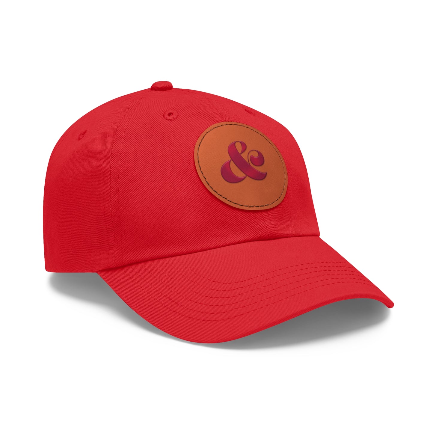 The Red Era Dad Hat with Leather Patch