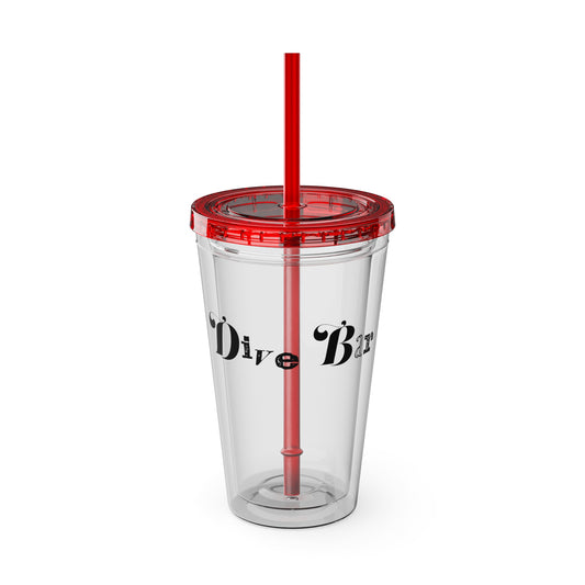 Dive Bar Sunsplash Tumbler with Straw, 16oz