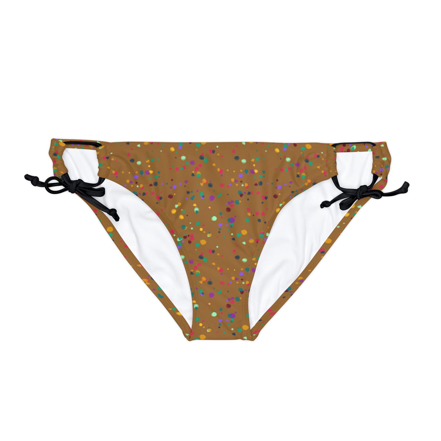 Color Chaos Loop Tie Side Bikini Bottom