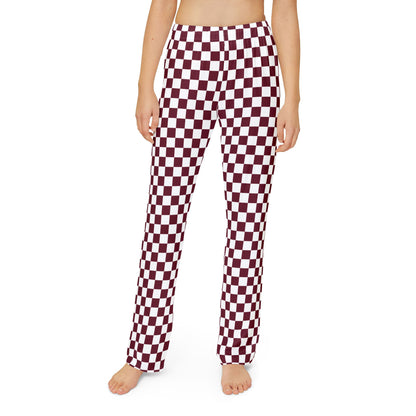 Pomegranate Check Kids Pajama Pants