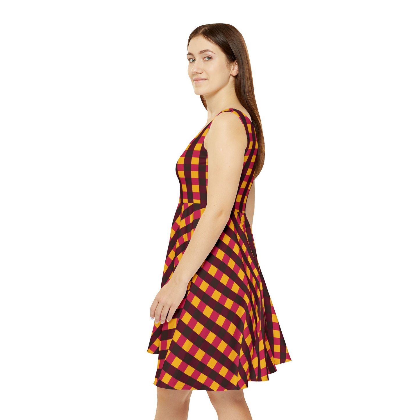 Warmest Winter Check Women's Skater Dress