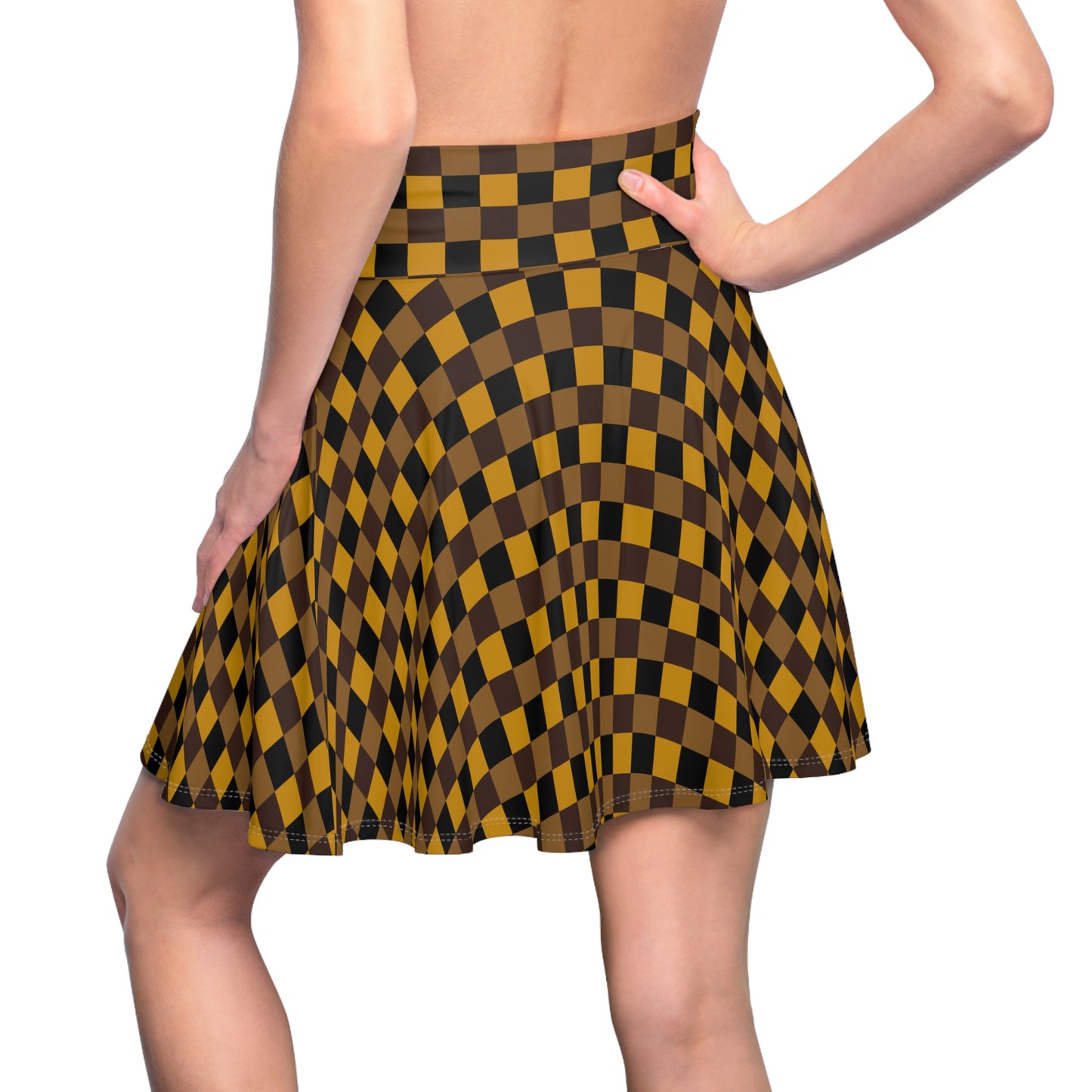 CHEM Check Women's Skater Skirt