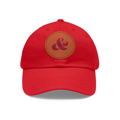 The Red Era Dad Hat with Leather Patch