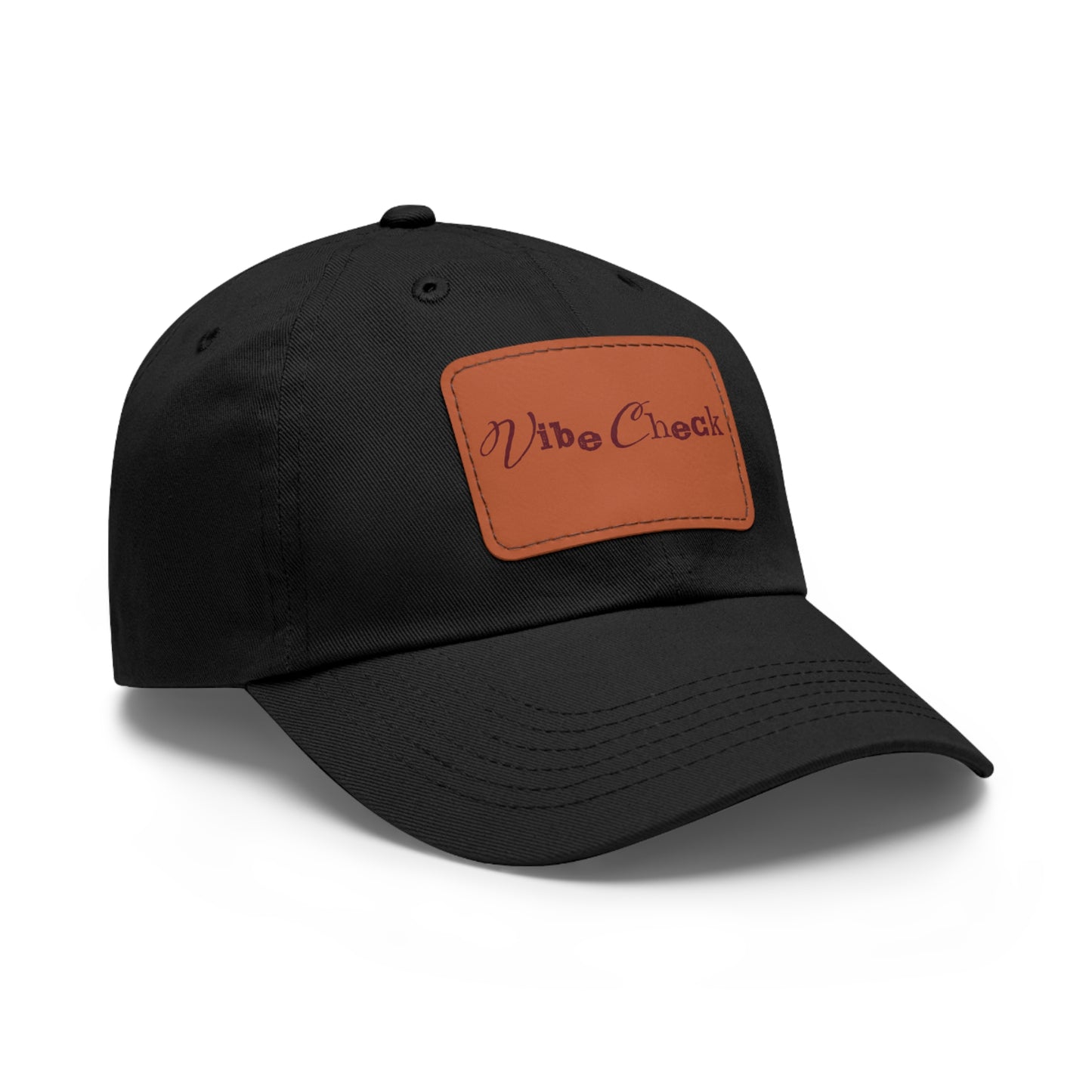 Vibe Check Dad Hat with Leather Patch