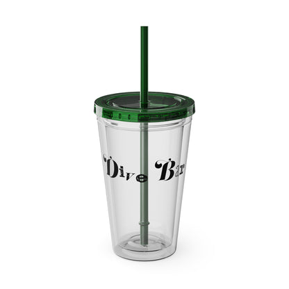 Dive Bar Sunsplash Tumbler with Straw, 16oz