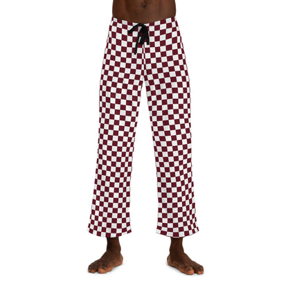 Pomegranate Check Men's Pajama Pants