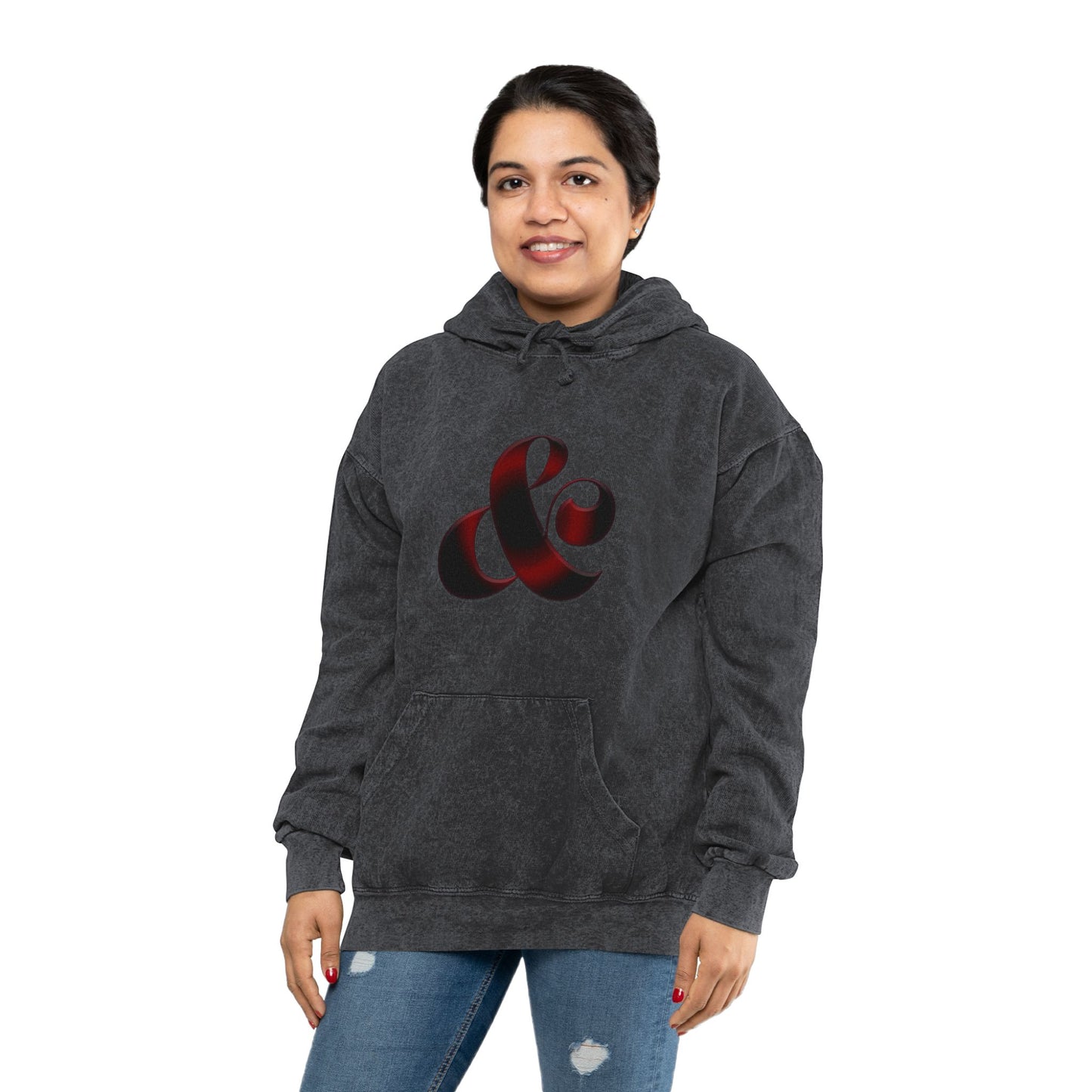 Burned Unisex Mineral Wash Hoodie