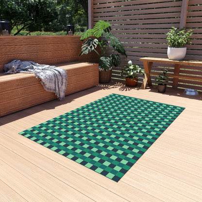 Already Coolest Check Outdoor Rug