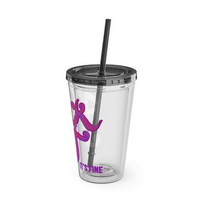 Nihilivvie Sunsplash Tumbler with Straw, 16oz