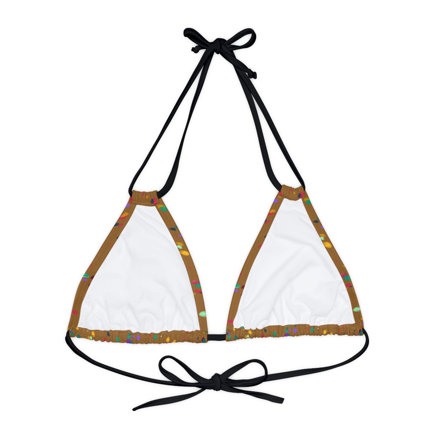 Color Chaos Strappy Triangle Bikini Top