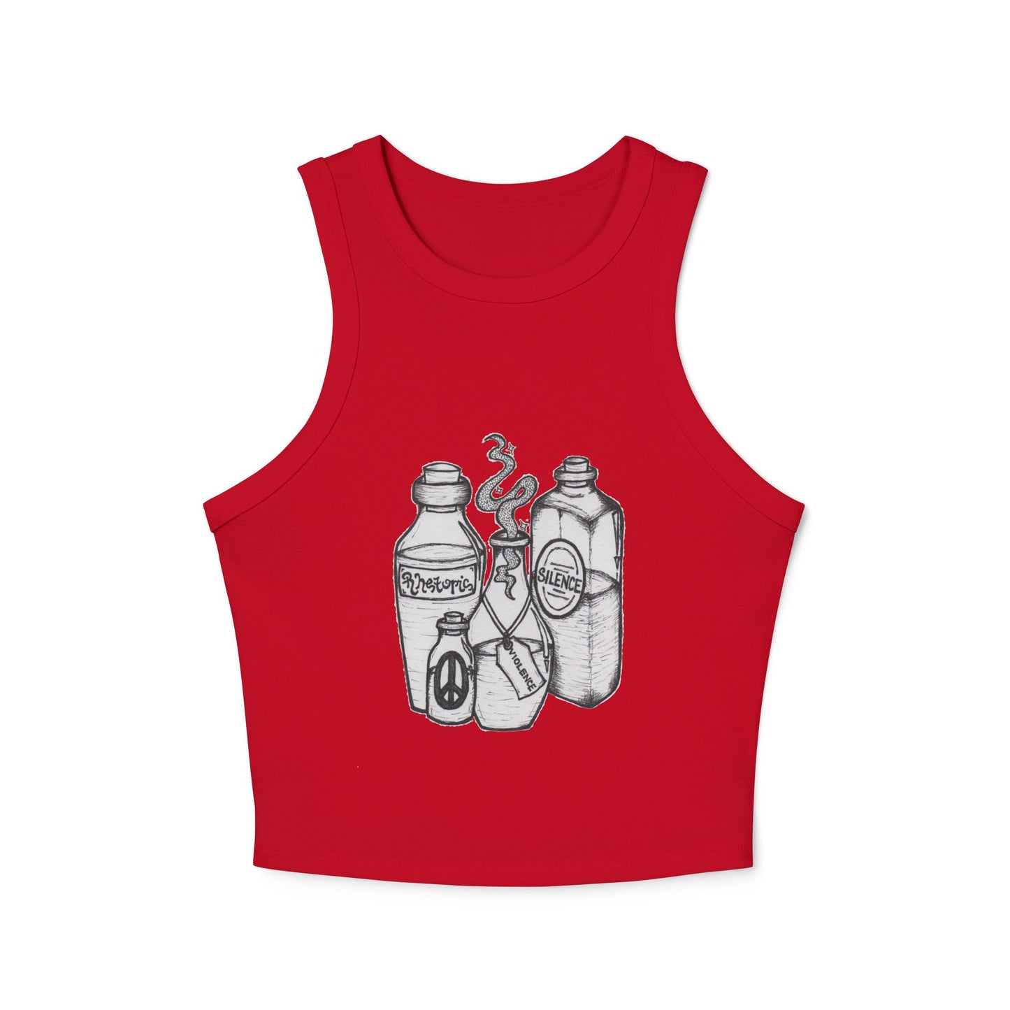 Choose Violence Women's Micro Rib Racer Tank Top