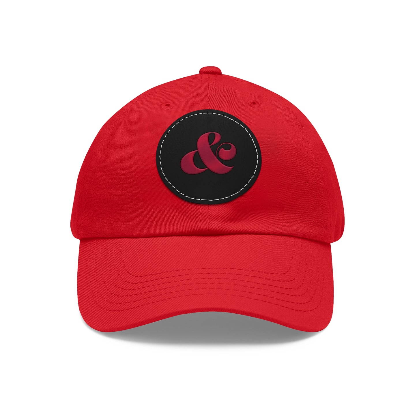 The Red Era Dad Hat with Leather Patch