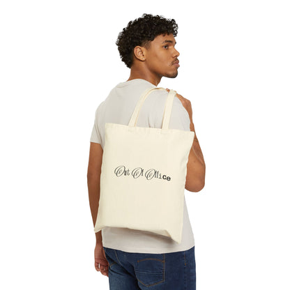 Day Off Dark Cotton Canvas Tote Bag