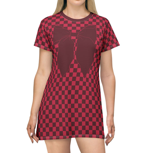 Phase One Check Gifted T-Shirt Dress