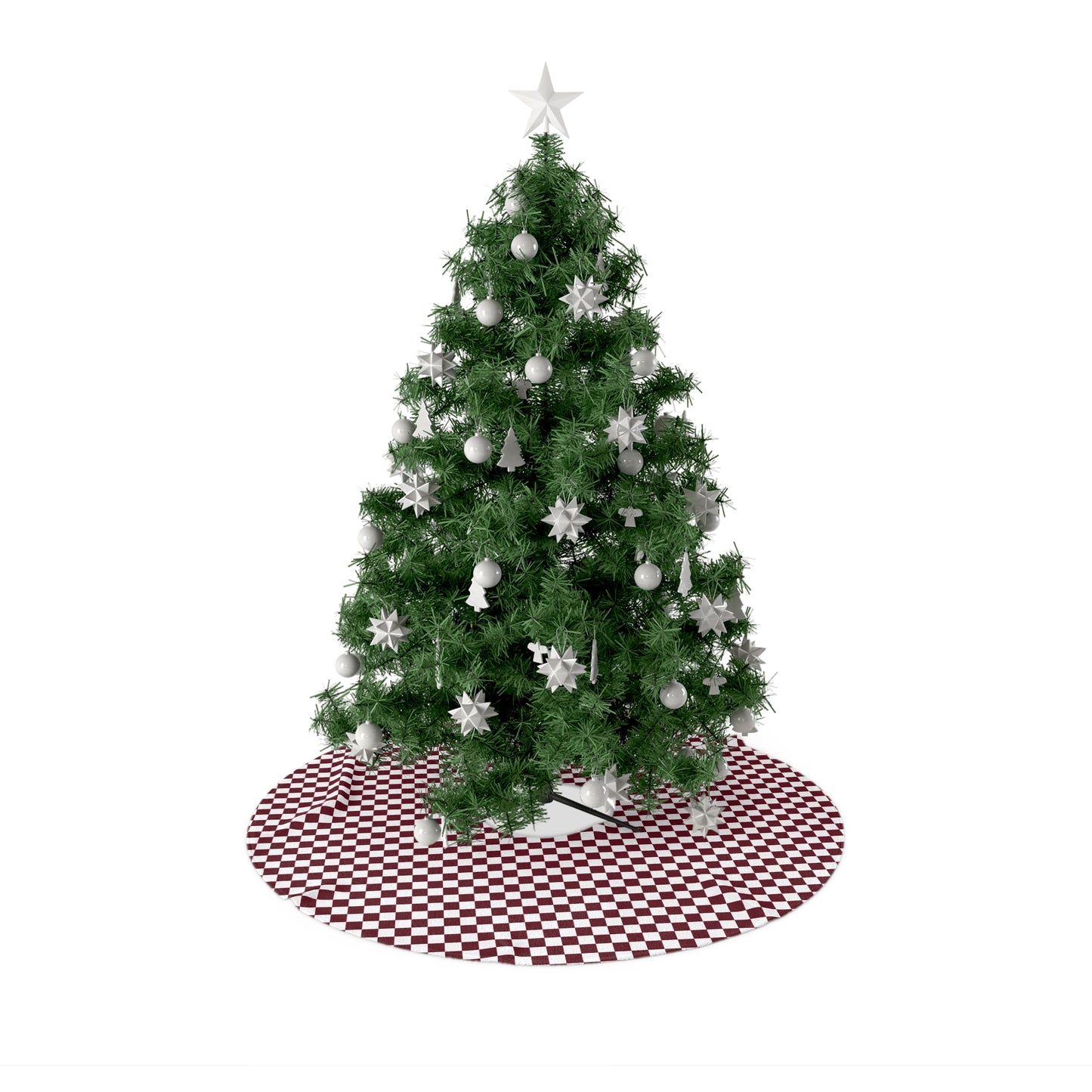 Pomegranate Check Christmas Tree Skirt