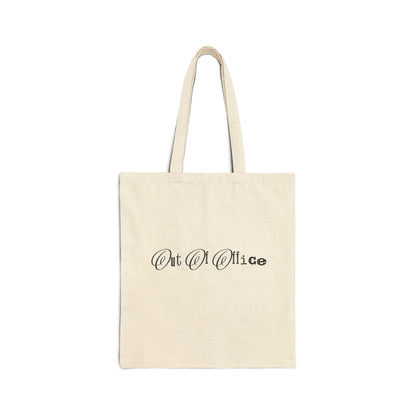 Day Off Dark Cotton Canvas Tote Bag