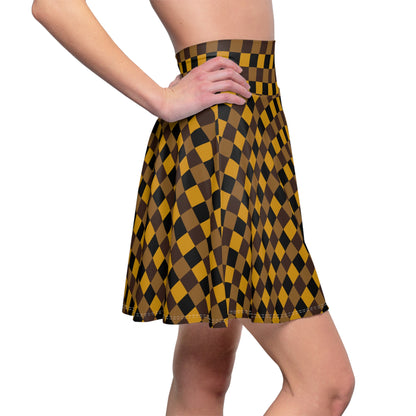 CHEM Check Women's Skater Skirt