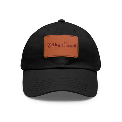 Vibe Check Dad Hat with Leather Patch