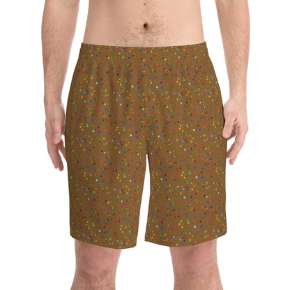 Color Chaos Men's Elastic Beach Shorts