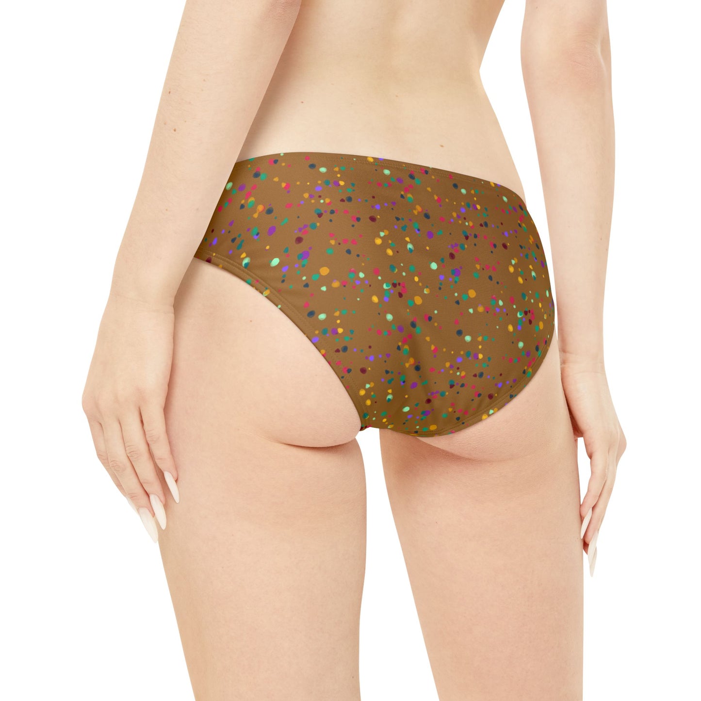 Color Chaos Loop Tie Side Bikini Bottom