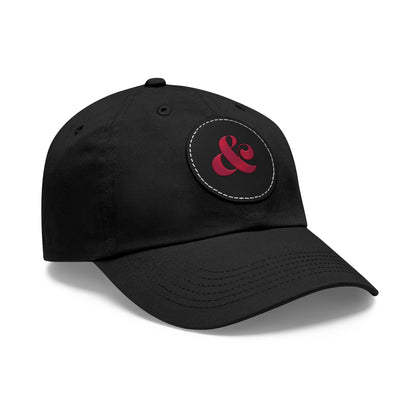 The Red Era Dad Hat with Leather Patch