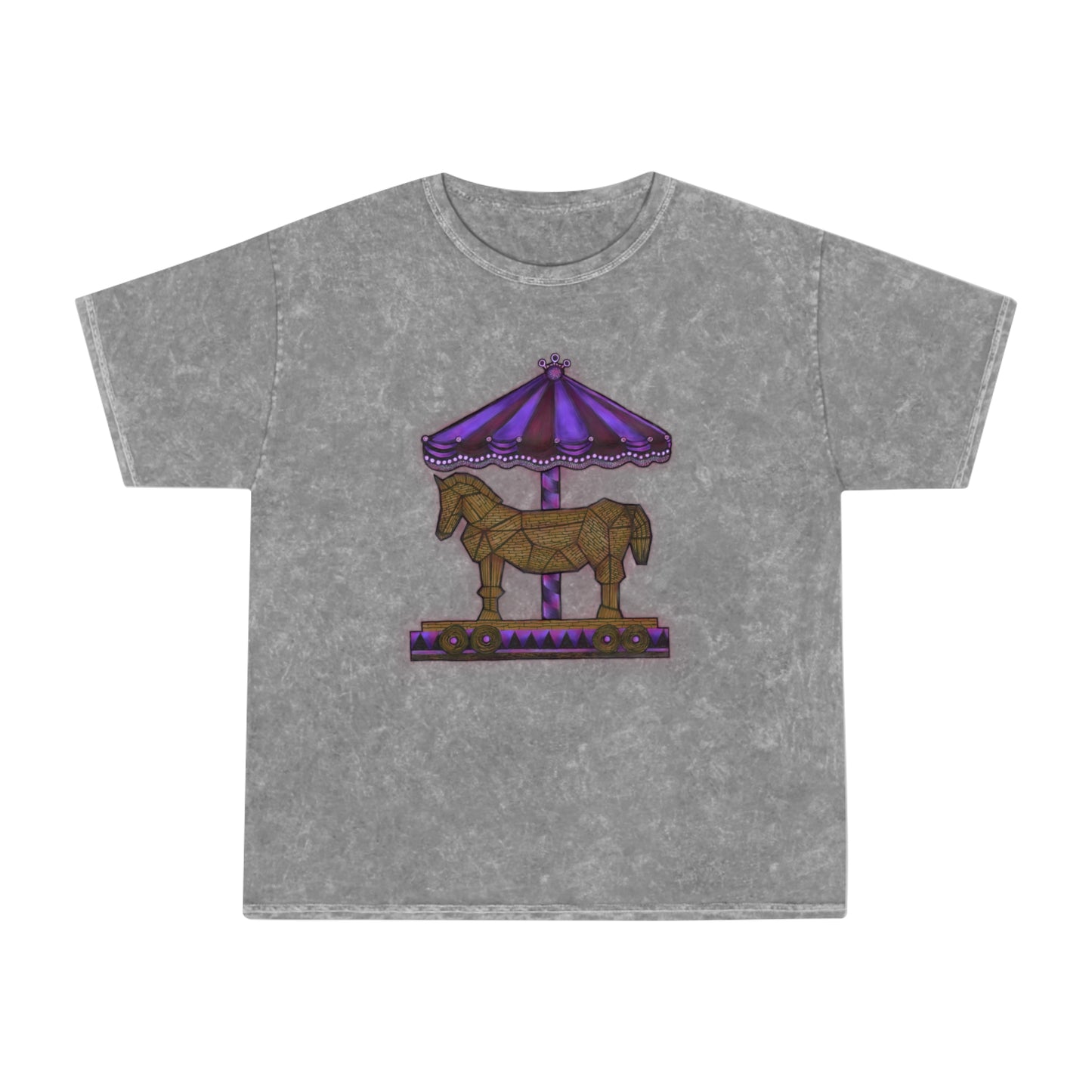 Trojan Carousel Unisex Mineral Wash T-Shirt