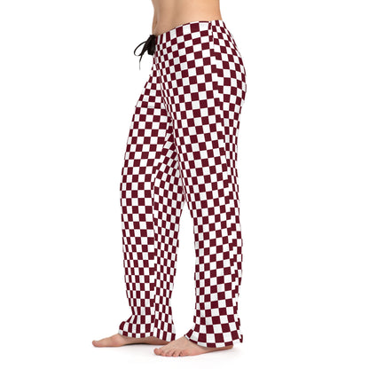 Pomegranate Check Women's Pajama Pants