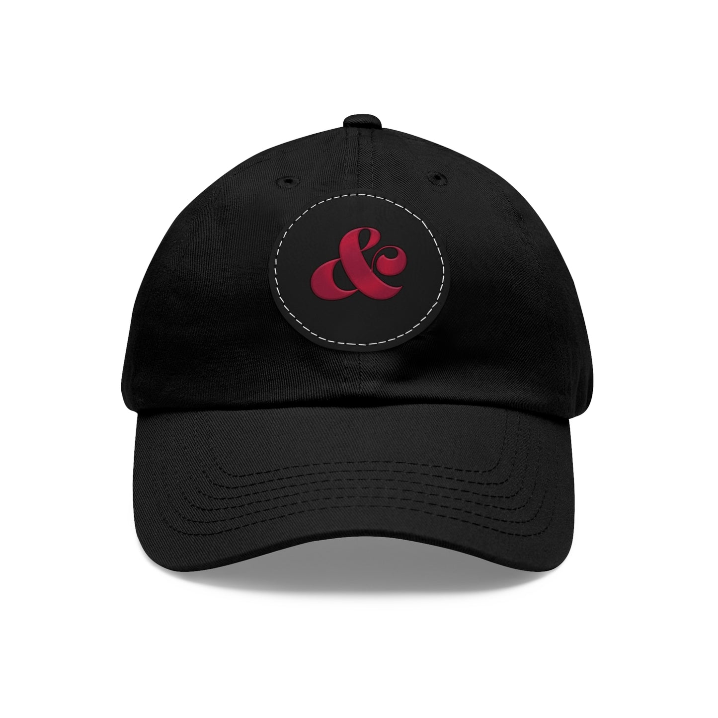 The Red Era Dad Hat with Leather Patch