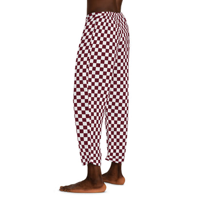 Pomegranate Check Men's Pajama Pants