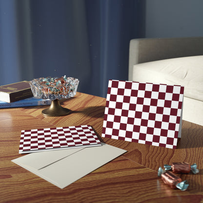 Pomegranate Check Greeting cards (8, 16, and 24 pcs)