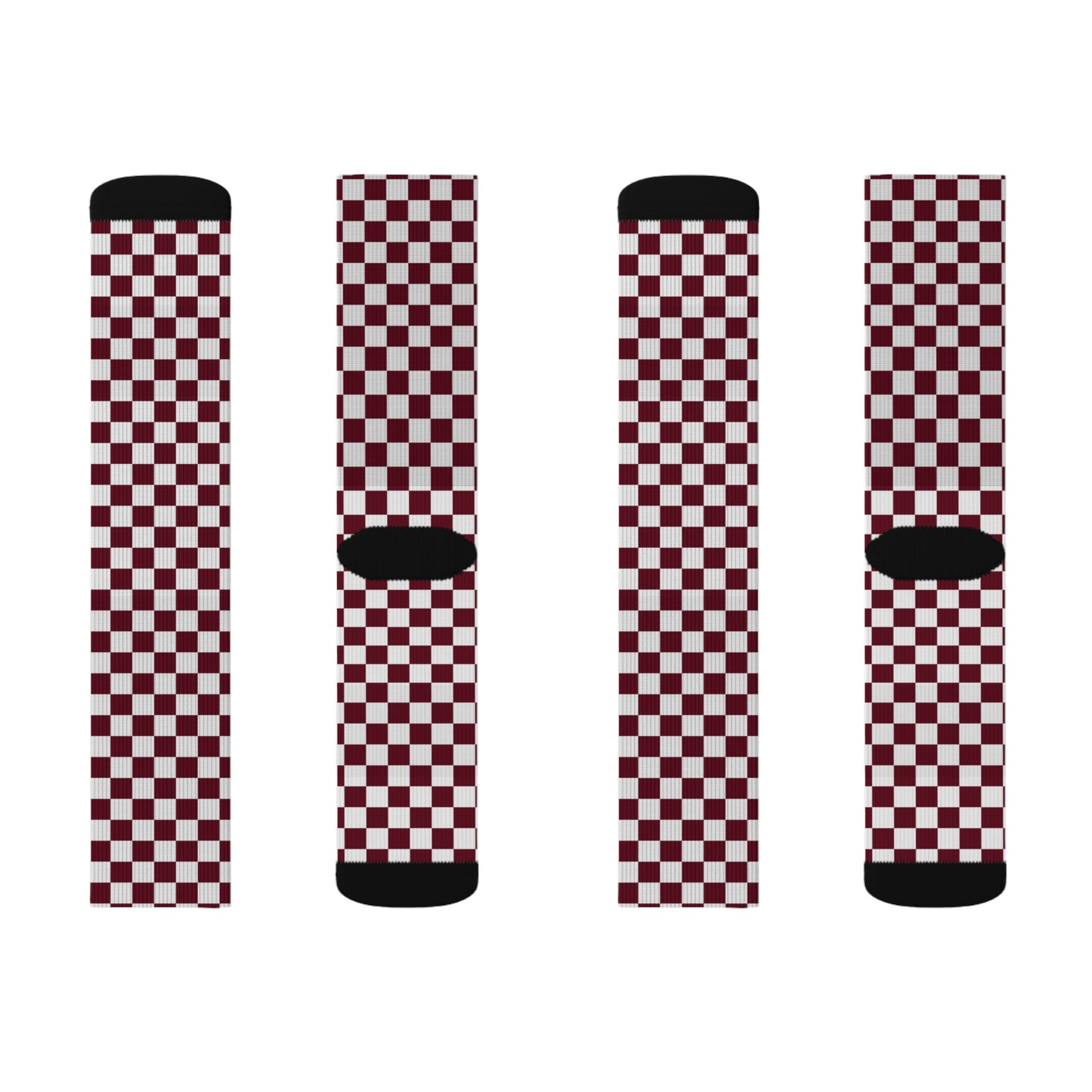 Pomegranate Check Socks