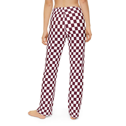 Pomegranate Check Kids Pajama Pants