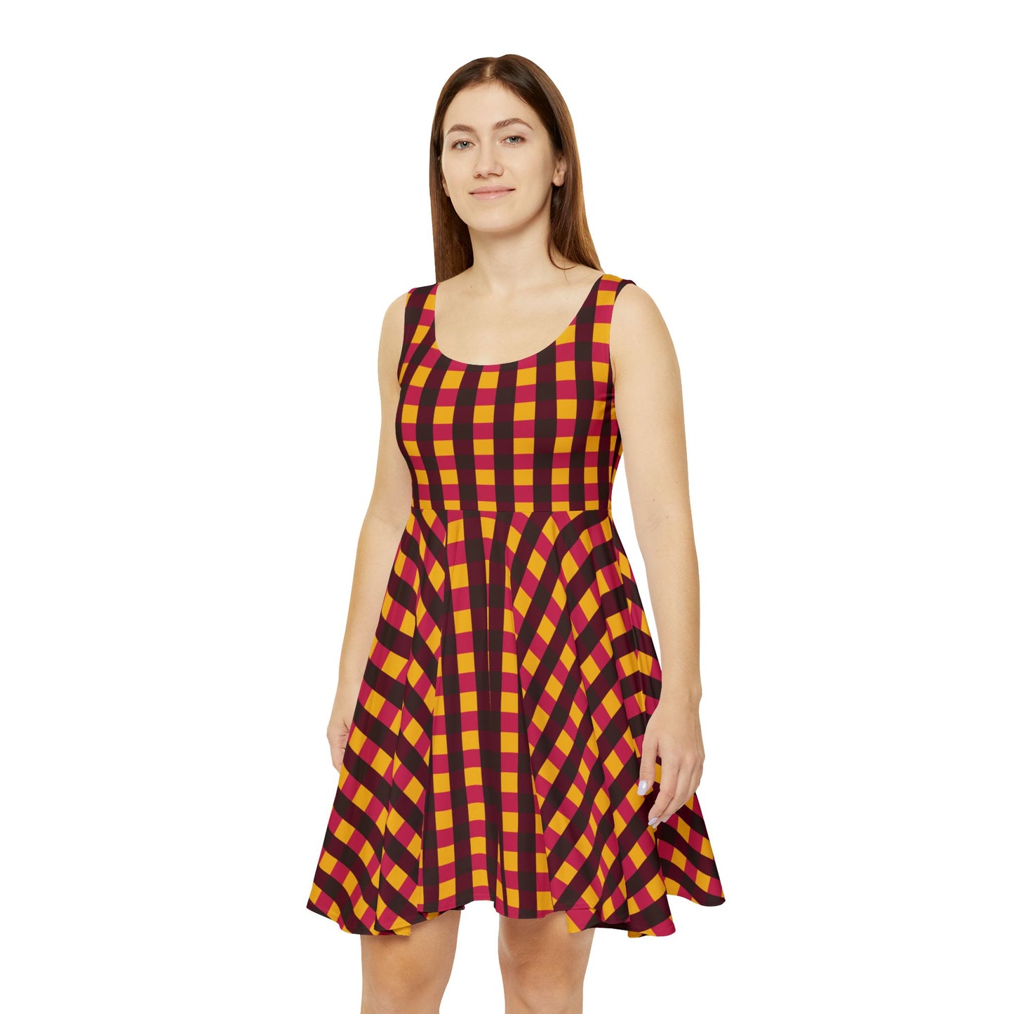 Warmest Winter Check Women's Skater Dress